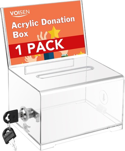 Pack acrylic donation box - 1,